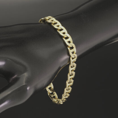 9ct Yellow Gold Marina Bracelet 8" 7mm - Image 3