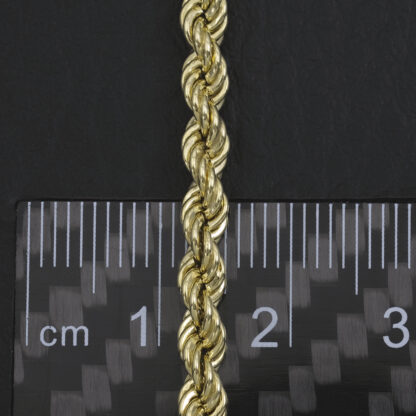 9ct Yellow Gold Rope Bracelet 8.5" 3.5mm - Image 4