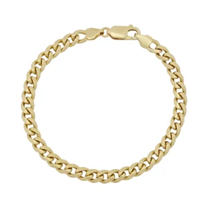 9ct Yellow Gold Curb Bracelet 7.5&#8243; 5.5mm