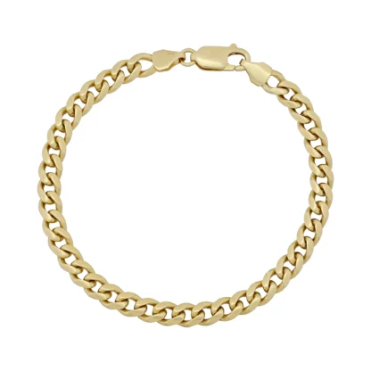 9ct Yellow Gold Curb Bracelet 7.5" 5.5mm