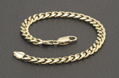 9ct Yellow Gold Curb Bracelet 7.5" 5.5mm - Image 2