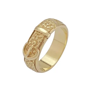 9ct Yellow Gold Buckle Ring