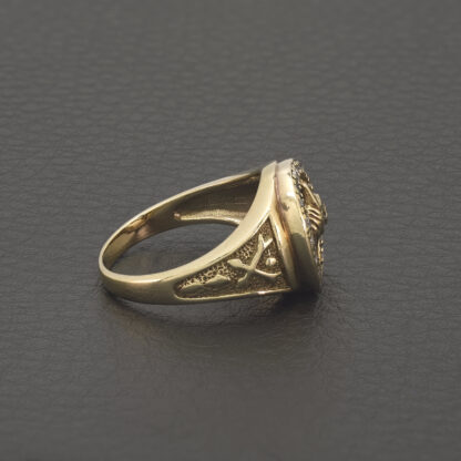 9ct Yellow Gold Diamond Horseshoe Ring - Image 3