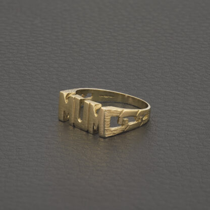 9ct Yellow Gold MUM Ring - Image 4