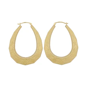 9ct Yellow Gold Hoop Creole Earrings