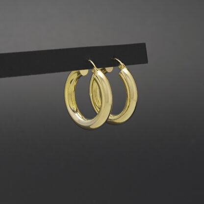 9ct Yellow Gold Hoop Earrings - Image 3