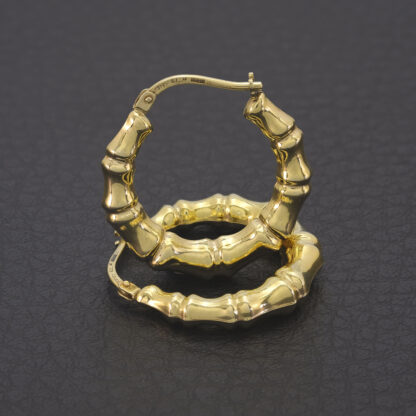 9ct Yellow Gold Hoop Earrings - Image 4