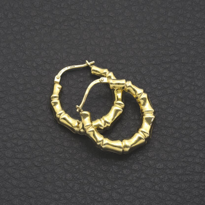 9ct Yellow Gold Hoop Earrings - Image 3