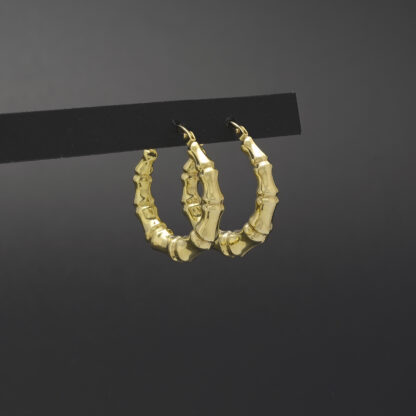 9ct Yellow Gold Hoop Earrings - Image 2