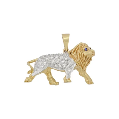 9ct Yellow Gold Lion Pendant