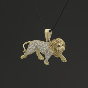 9ct Yellow Gold Lion Pendant