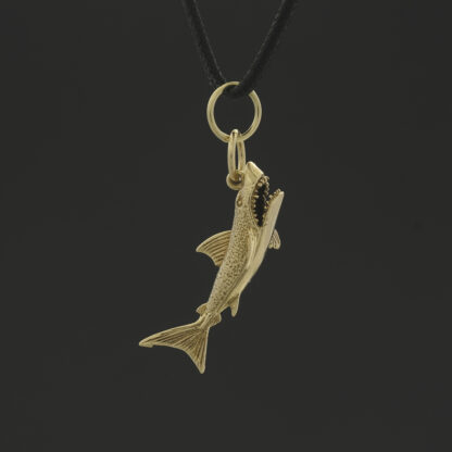 9ct Yellow Gold Shark Pendant - Image 4