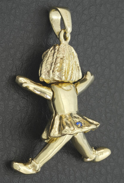 9ct Yellow Gold Gemstone Ballerina Pendant - Image 2