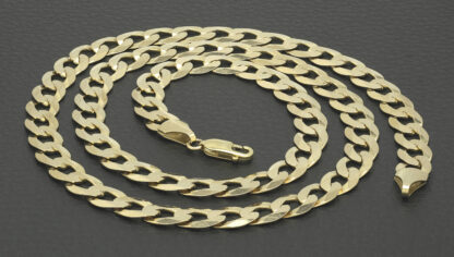 9ct Yellow Gold Curb Chain 24.5"8.5mm - Image 6