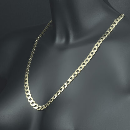 9ct Yellow Gold Curb Chain 24.5"8.5mm - Image 4