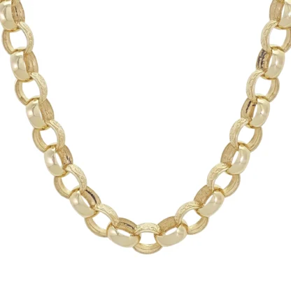 9ct Yellow Gold Belcher Chain 22.5" 10mm