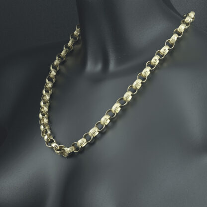 9ct Yellow Gold Belcher Chain 22.5" 10mm - Image 3