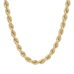 9ct Yellow Gold Rope Chain 30.5&#8243; 6mm