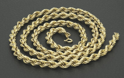 9ct Yellow Gold Rope Chain 30.5" 6mm - Image 2