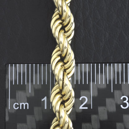 9ct Yellow Gold Rope Chain 30.5" 6mm - Image 5