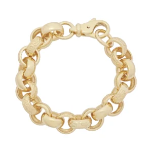 9ct Yellow Gold Belcher Bracelet 7.5&#8243; 13mm