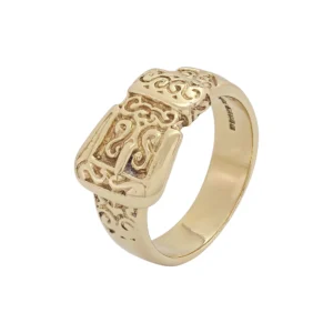 9ct Yellow Gold Buckle Ring