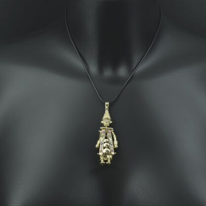 9ct Yellow Gold Gemstone Clown Pendant - Image 3