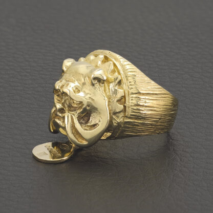 9ct Yellow Gold Bulldog Ring - Image 4