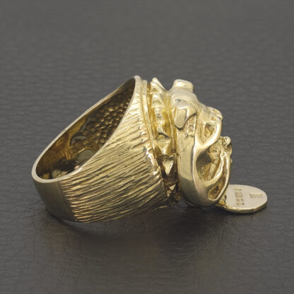 9ct Yellow Gold Bulldog Ring - Image 3