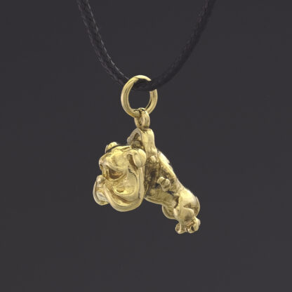 9ct Yellow Gold Bulldog Pendant - Image 2