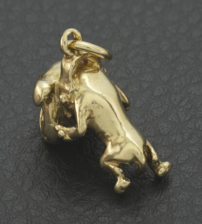 9ct Yellow Gold Bulldog Pendant - Image 3