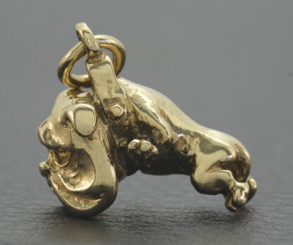 9ct Yellow Gold Bulldog Pendant - Image 4