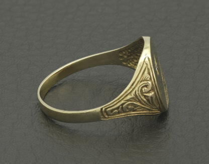 9ct Yellow Gold Diamond Signet Ring - Image 4