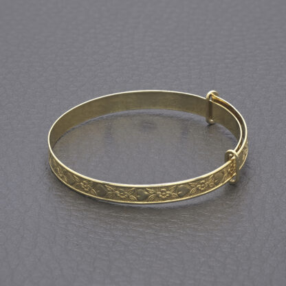 9ct Yellow Gold Baby Expandable Bangle - Image 3