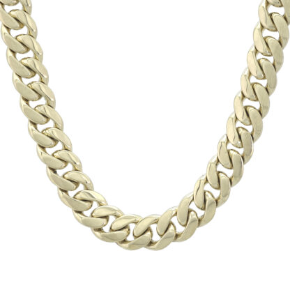 9ct Yellow Gold Cuban Chain 26" 10.5mm