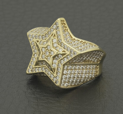 9ct Yellow Gold Gemstone Star Ring - Image 2