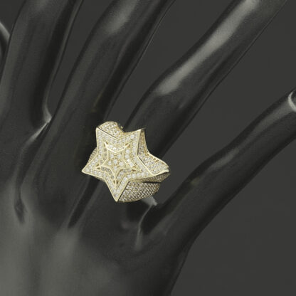 9ct Yellow Gold Gemstone Star Ring - Image 3