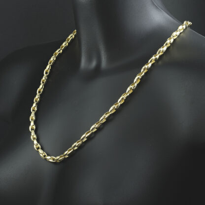 9ct Yellow Gold Tulip Chain 24.5" 7mm - Image 2