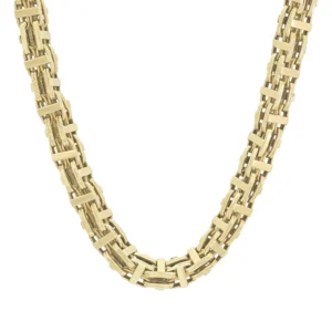 9ct Yellow Gold Cage Chain 26.5&#8243; 7.5mm