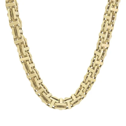 9ct Yellow Gold Cage Chain 26.5" 7.5mm