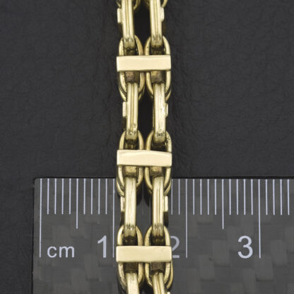 9ct Yellow Gold Cage Chain 26.5" 7.5mm - Image 3