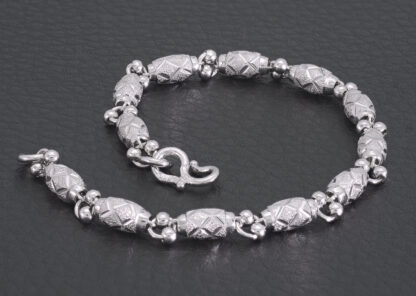 Platinum Hong Kong Style Bracelet 7″ 4.5mm - Image 3