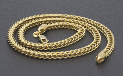 9ct Yellow Gold Franco Chain 18" 4mm - Image 3