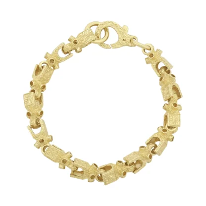 9ct Yellow Gold Toy Link Bracelet 7″ 8mm