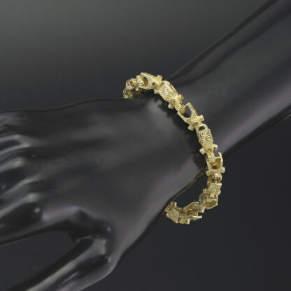 9ct Yellow Gold Toy Link Bracelet 7″ 8mm - Image 3