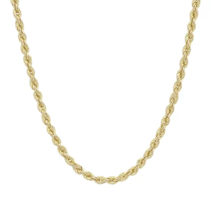 9ct Yellow Gold Rope Chain 20" 3.5mm