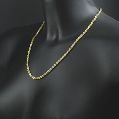 9ct Yellow Gold Rope Chain 20" 3.5mm - Image 2