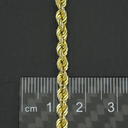 9ct Yellow Gold Rope Chain 20" 3.5mm - Image 4