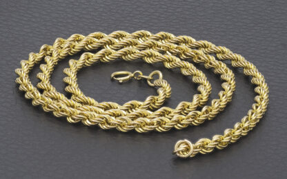 9ct Yellow Gold Rope Chain 20" 3.5mm - Image 3