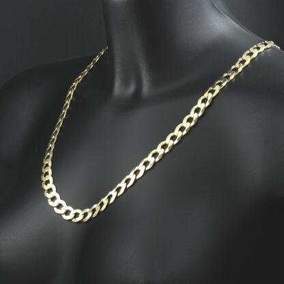 9ct Yellow Gold Curb Chain 26" 10.5mm - Image 2